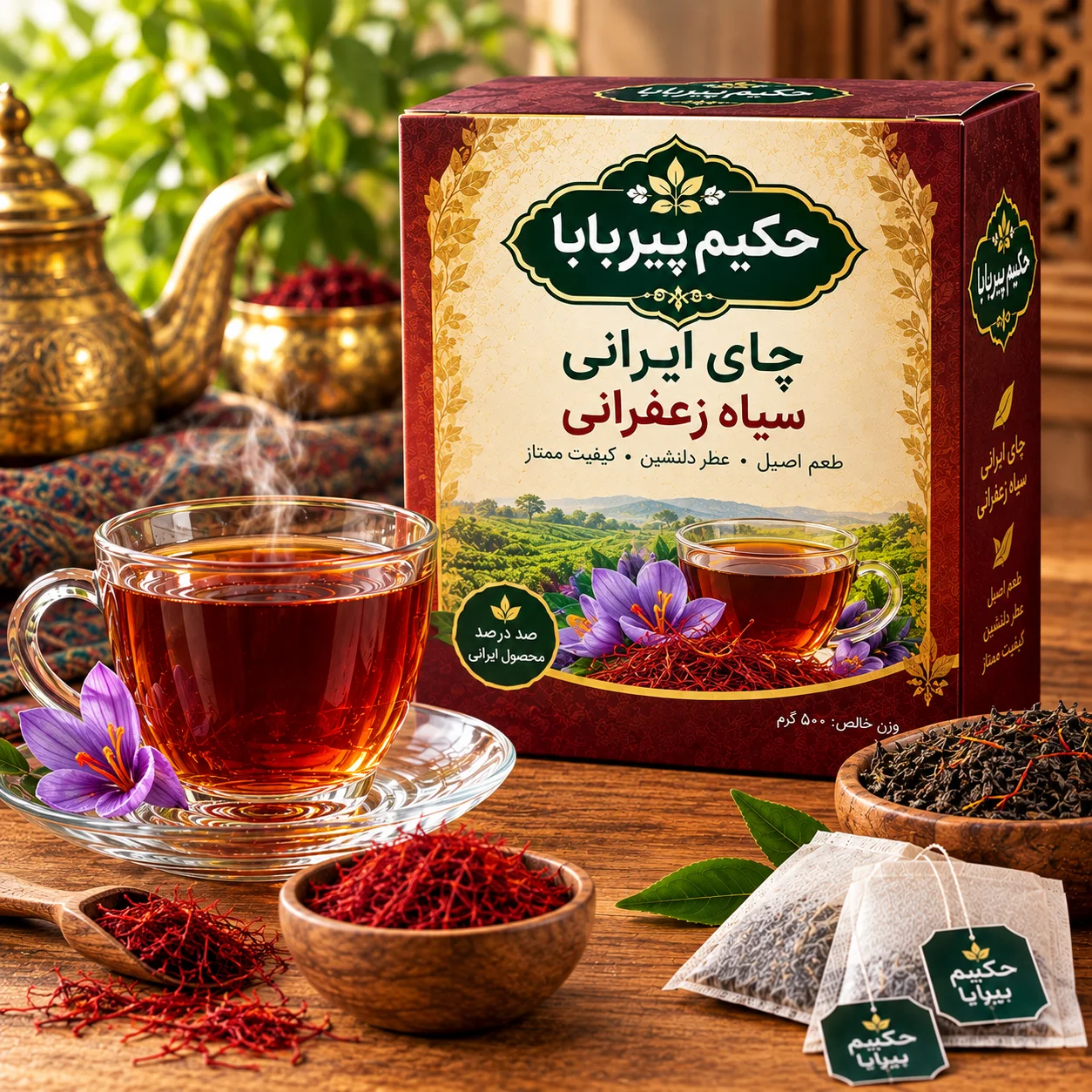 چای ایرانی سیاه زعفرانی